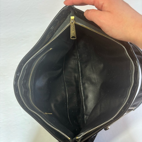 Vintage Black Vinyl Convertible Clutch - Picture 6 of 6